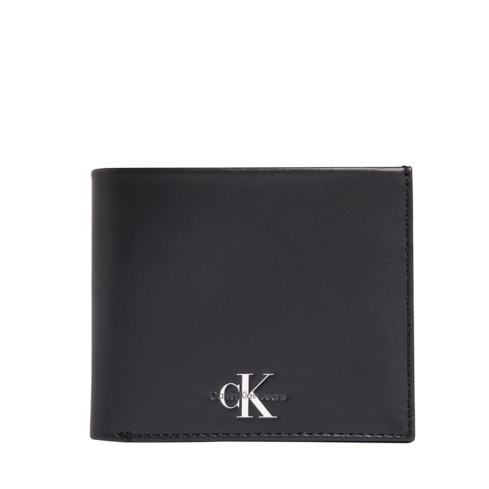 Calvin Klein Men's Leather Wallet Signature Bifold Purse Designer Card Holder Stylish Cash Pocket Gift Accessory