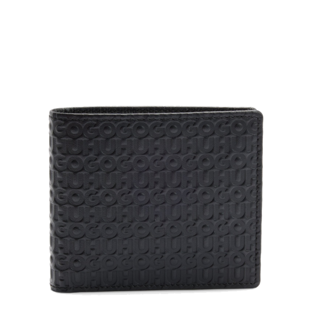 HUGO Men's Modern Wallet Sleek Bifold Purse Designer Card Holder Fashion Leather Money Bag Urban Style Accessory