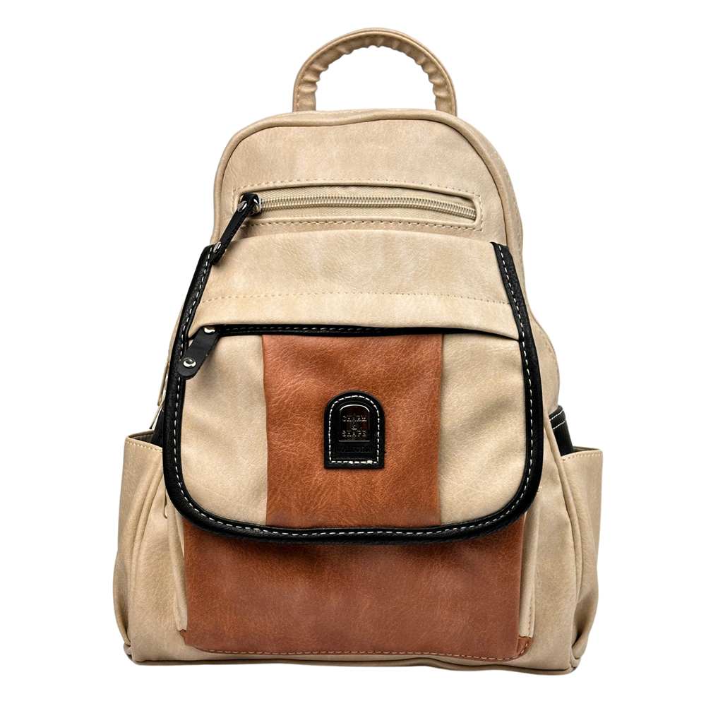 Women's School/Travel Backpack Cream White Canvas Rucksack Large Capacity Laptop Bag Cute Student Daypack Casual Fashion