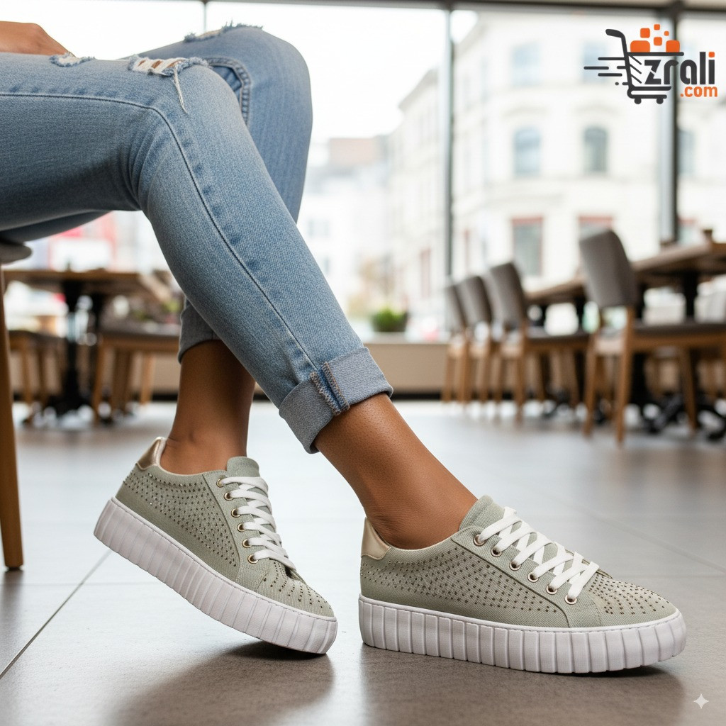 Sneakers in Light Blue Women's Pastel Casual Shoes Soft Color Fashion Trainers Breathable Walking Footwear Cute Sporty