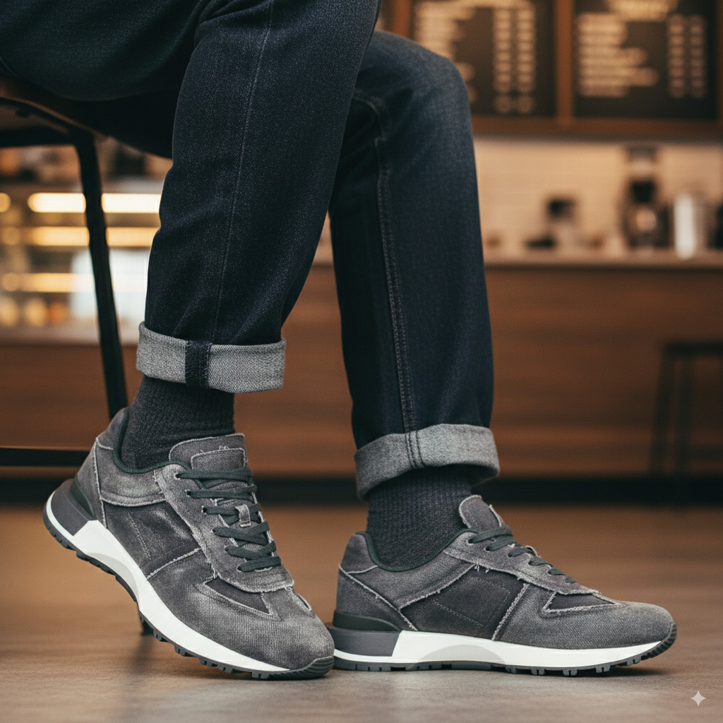 Fashion Washed Effect Sneakers Men's Retro Canvas Shoes Breathable Low-Top Casual Walkers Non-Slip Streetwear Trends Vintage Style