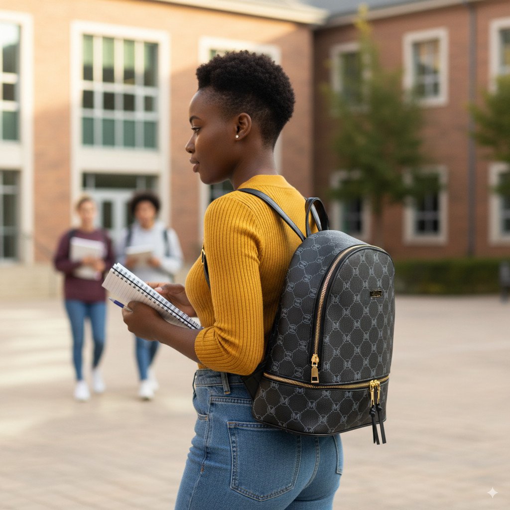 LuxeCarry Women's Backpack Fashion Travel Bag Large Capacity PU Leather Rucksack Student Schoolbag Casual Daypack Anti-Theft