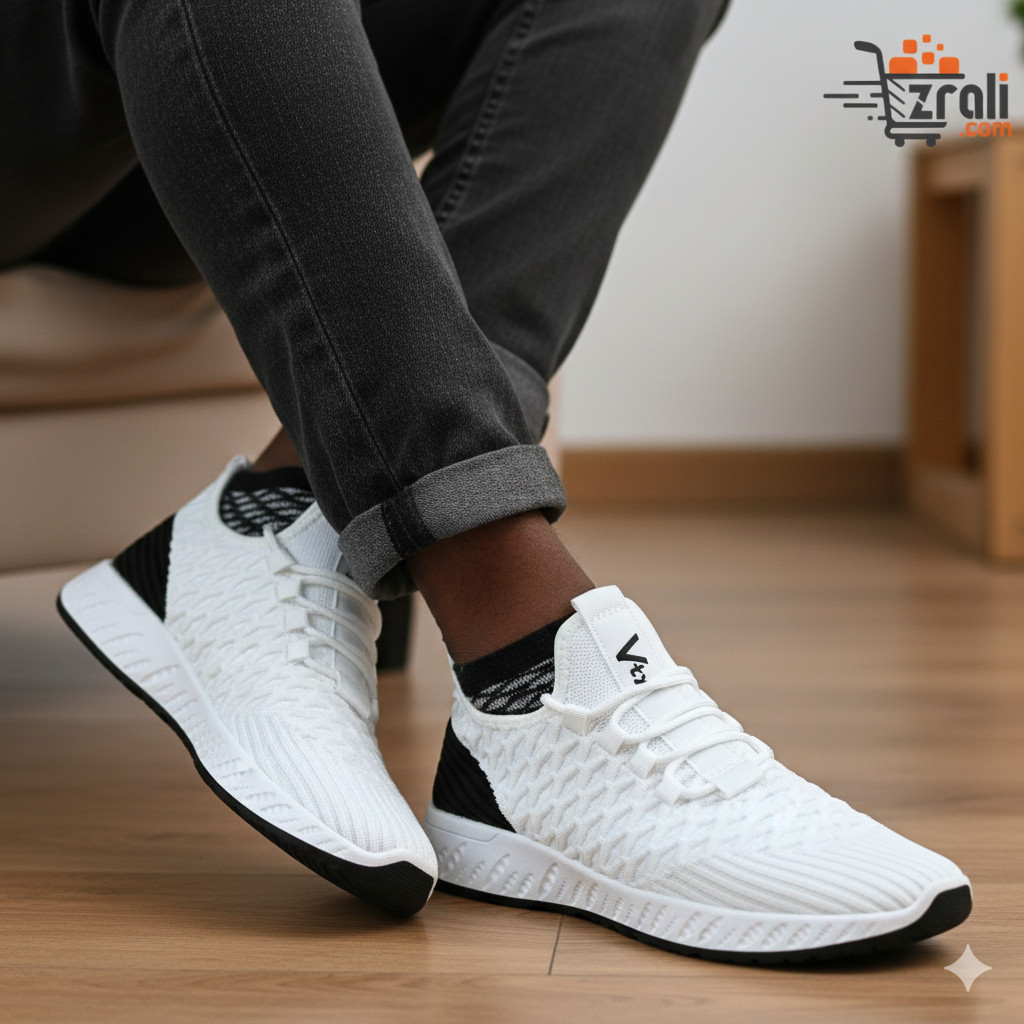 Men's Sporty Sneakers Athletic Running Shoes Breathable Mesh Trainers Lightweight Gym Footwear Casual Jogging Shoes